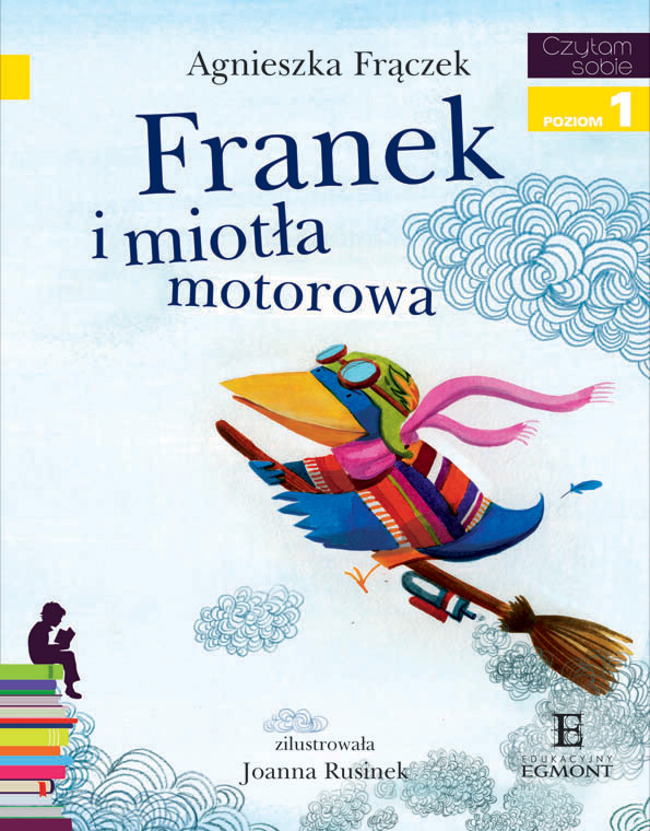 okładka książki dla dzieci Franek i miotła motorowa